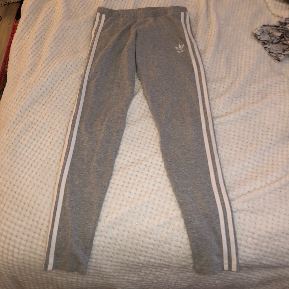 Grey adidas full length leggings